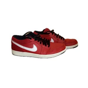 NIKE AIR JORDAN 1 LOW- University Red/black-white Men’s Size 12 US